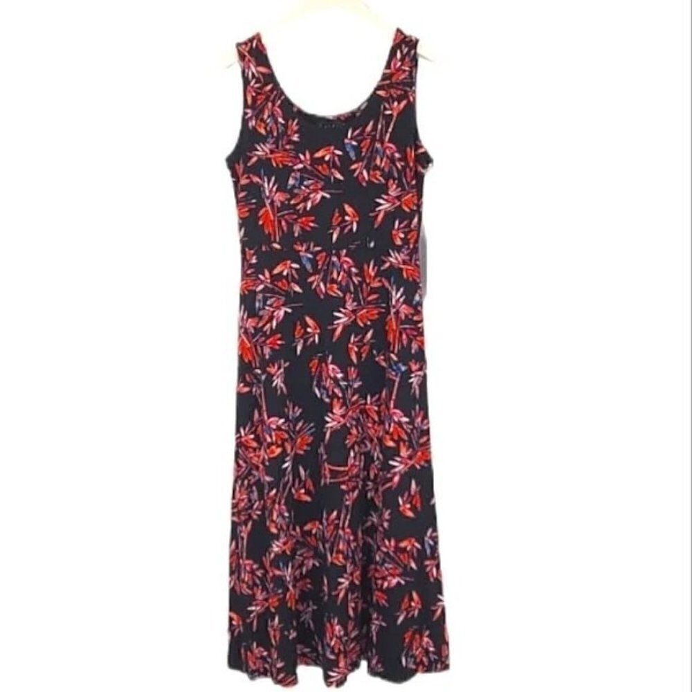Tropical Print Sleeveless midi dress Women Size M NWOT - Picture 1 of 7